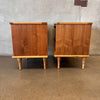 Restored Mid Century Modern American Martinsville Natural Walnut Nightstands