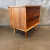 Restored Mid Century Modern American Martinsville Natural Walnut Nightstands