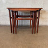 Set of Three 1960s Danish Modern Teak Nesting Tables