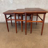 Set of Three 1960s Danish Modern Teak Nesting Tables