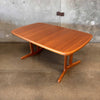 Danish Modern Teak Dining Table With Two Leaves