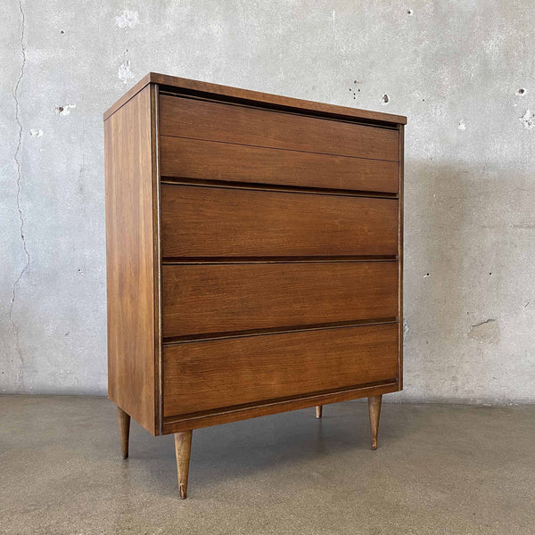 Mid Century Modern Walnut Dresser By Bassett