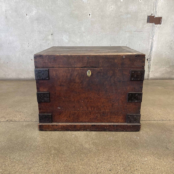 Antique Detailed Primitive Trunk / Chest