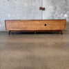 Herringbone Acacia Wood Low TV Console