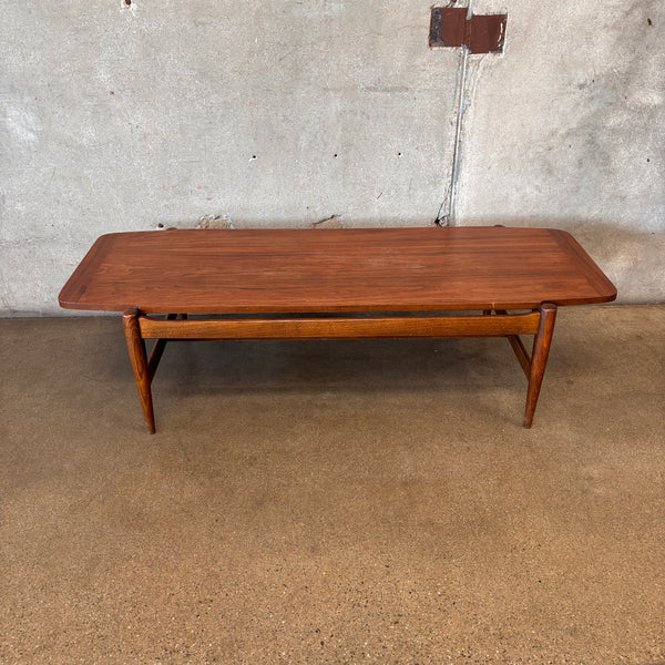 Mid Century Walnut Coffee Table By Bassett