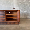 Rosewood Tambour Door Credenza By Bernhard Pedersen & Sons