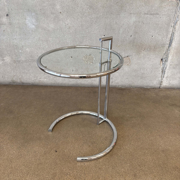 Original Eileen Gray Chrome Adjustable Side Table