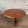 Mid Century Modern Walnut Dining Table with 4 Chairs, Made in Denmark by Morredi