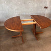 Mid Century Modern Walnut Dining Table with 4 Chairs, Made in Denmark by Morredi