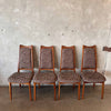 Mid Century Modern Walnut Dining Table with 4 Chairs, Made in Denmark by Morredi