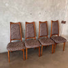 Mid Century Modern Walnut Dining Table with 4 Chairs, Made in Denmark by Morredi