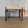 Woven Walnut Small Bench