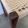 Woven Walnut Small Bench