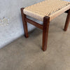 Woven Walnut Small Bench