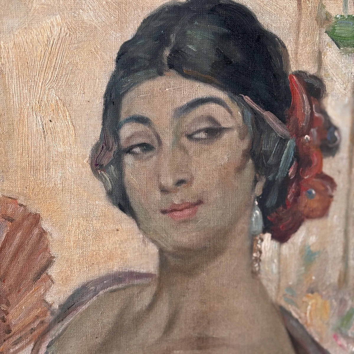 Vintage Senorita Painting