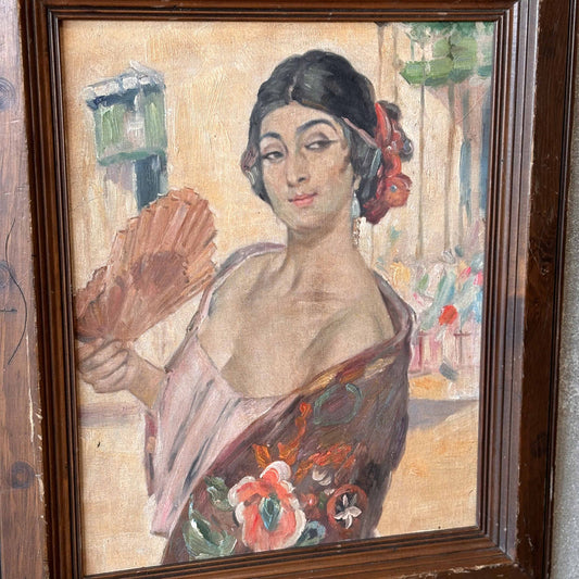 Vintage Senorita Painting