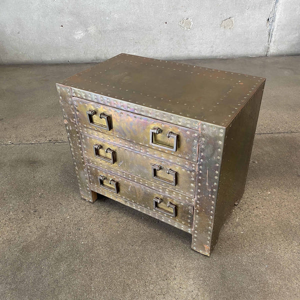 Sarreid Brass Campaign Chest, 1970s, Made in Spain