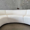 Vintage Serpentine Cream Boucle Sofa, Reupholstered, In Style of Vladimir Kagan