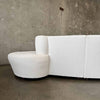 Vintage Serpentine Cream Boucle Sofa, Reupholstered, In Style of Vladimir Kagan