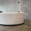 Vintage Serpentine Cream Boucle Sofa, Reupholstered, In Style of Vladimir Kagan