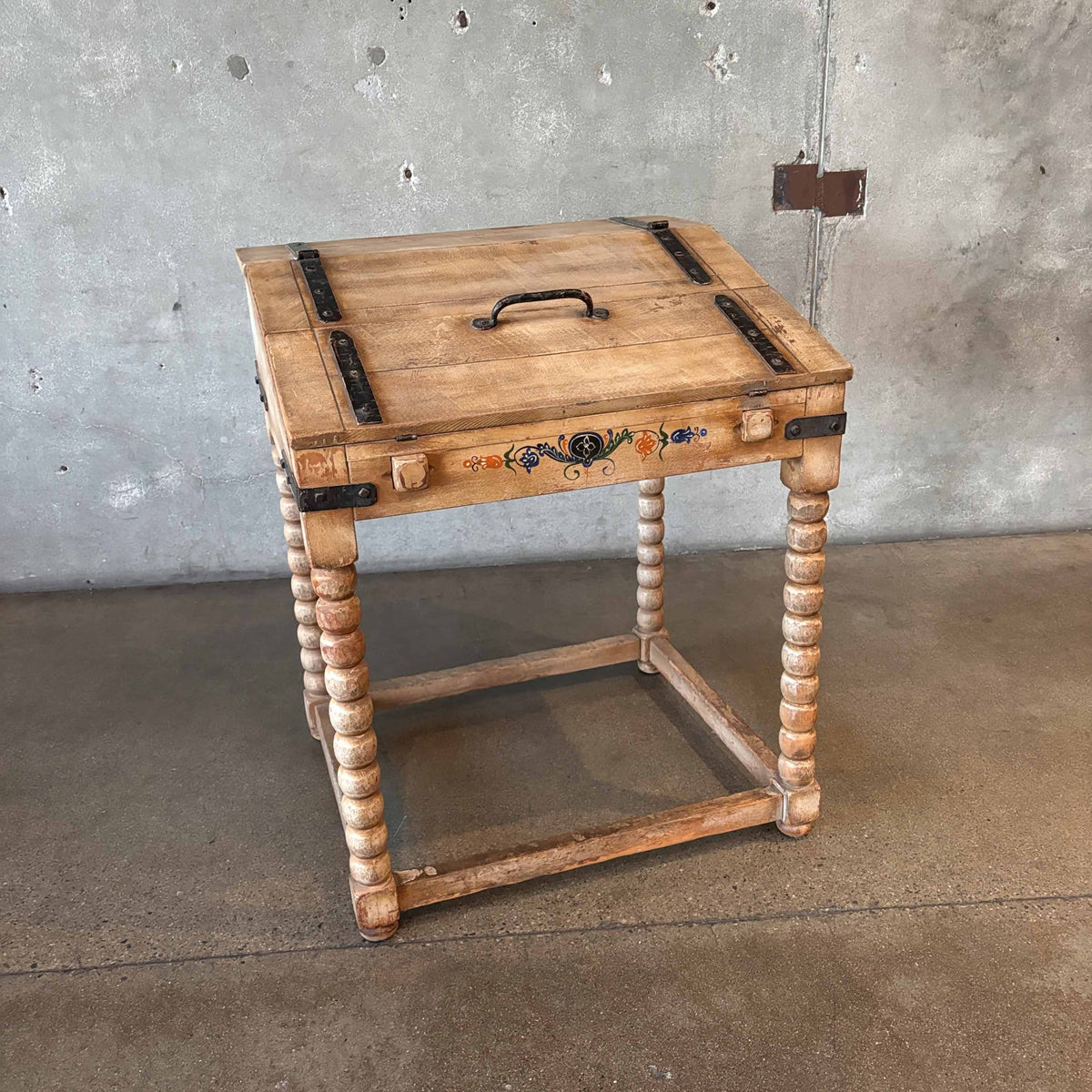 Early Monterey Furniture Monk Desk with Straw Ivory Finish