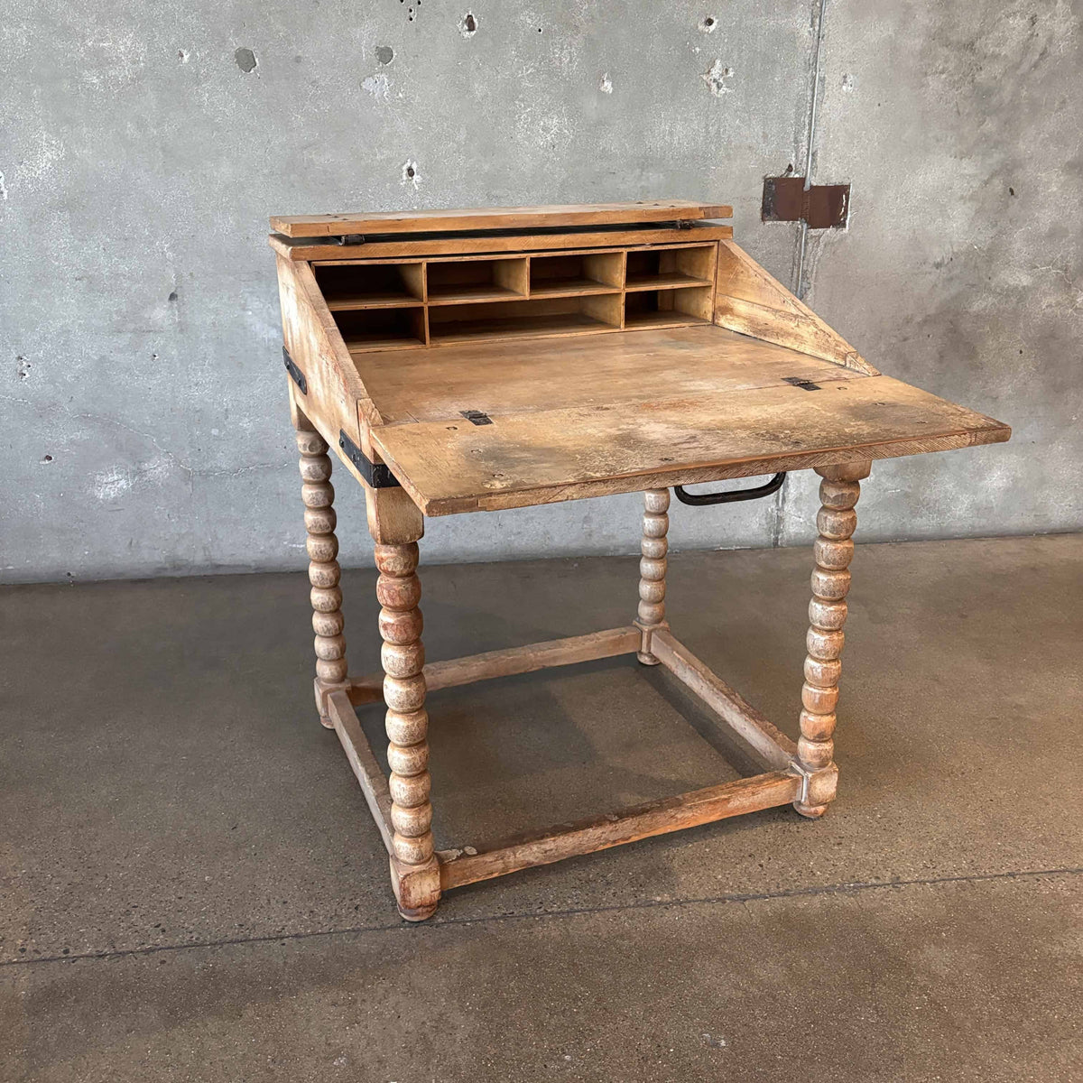 Early Monterey Furniture Monk Desk with Straw Ivory Finish