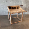 Early Monterey Monk Desk with Straw Ivory Finish