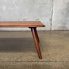 Mid Century Solid Walnut Coffee Table By Bissman c. 1950