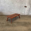 Mid Century Solid Walnut Coffee Table By Bissman c. 1950