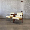 Pair of Mid Century Walnut Arm Chairs By Taylor - 1960s