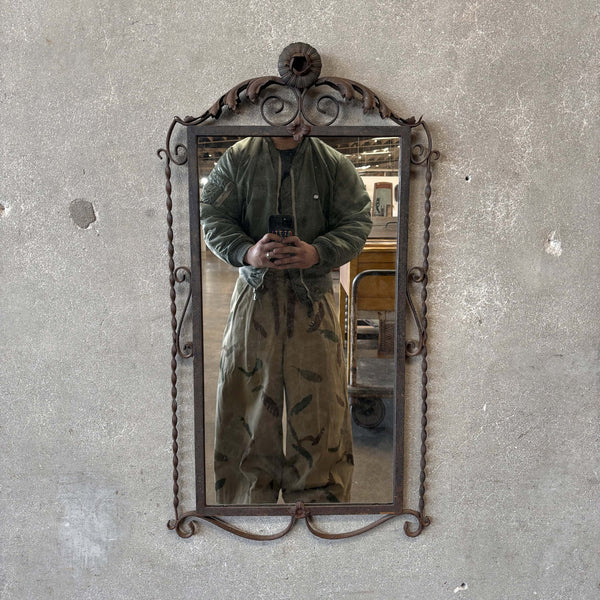 Spanish Revival Iron Mirror, 1920s #1