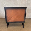 Mid Century Modern Cabinet with Glass Sliding Doors