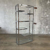 Mid Century Chrome Shelving Unit