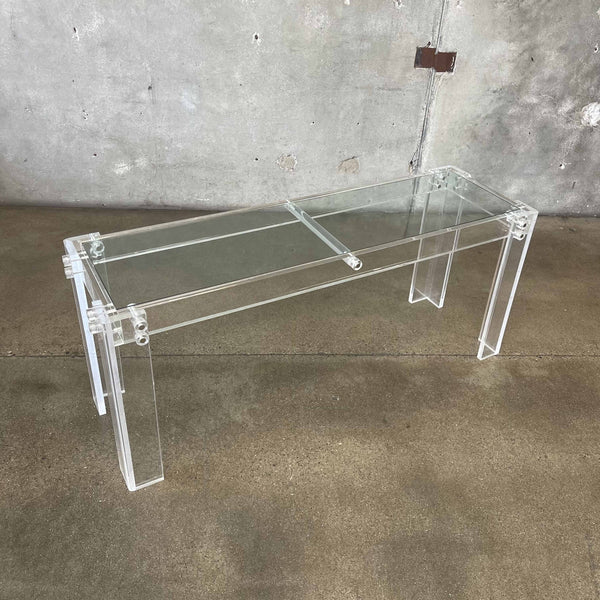 Mid Century Lucite Console Table