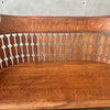 1920s Solid Oak Bench Curved Back