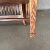 1920s Solid Oak Bench Curved Back