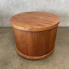 Mid Century Round Walnut End Table