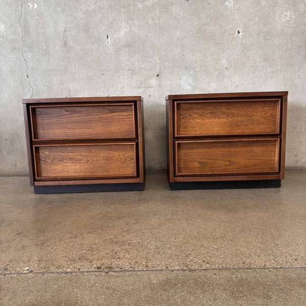 Pair of Mid Century Basset Bentwood Third Dimension Nightstands