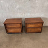 Pair of Mid Century Basset Bentwood Third Dimension Nightstands