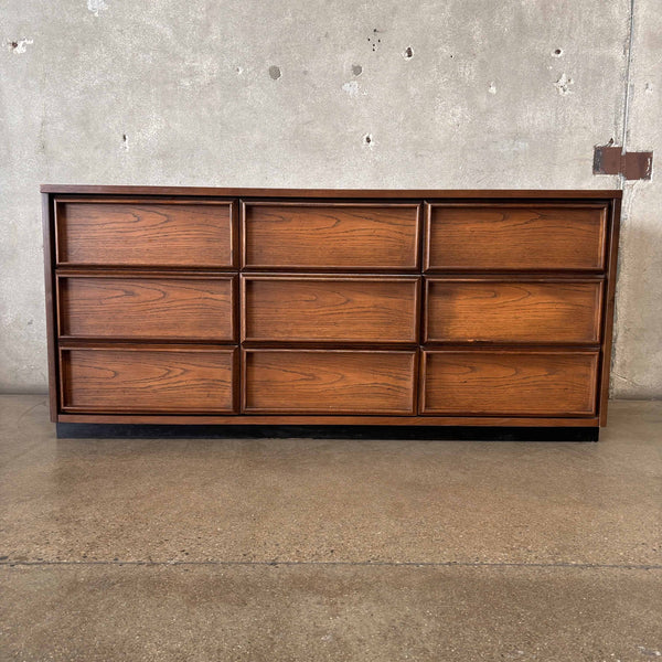 Mid Century Basset Bentwood Nine Drawer Dresser