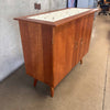 Vintage Mid Century Modern Sideboard Cabinet With Tile Top