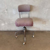 Vintage Industrial Steelcase Adjustable Rolling Chair