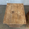 Pair of Vintage Solid Pine Rustic 3 Drawer Tall Nightstands