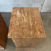 Pair of Vintage Solid Pine Rustic 3 Drawer Tall Nightstands