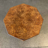 Vintage Burl Octagon Cabinet Side Table