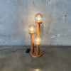 Vintage Oak Cactus Lamp