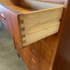 Mid Century Danish Teak 7 Drawer Dresser