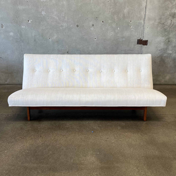 1950's Jens Risom Model U-250 Armless Sofa, Reupholstered Early 2000's