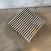 Mid Century Chrome Slatted Side Table