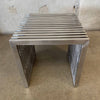 Mid Century Chrome Slatted Side Table